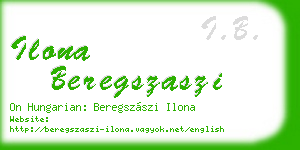 ilona beregszaszi business card